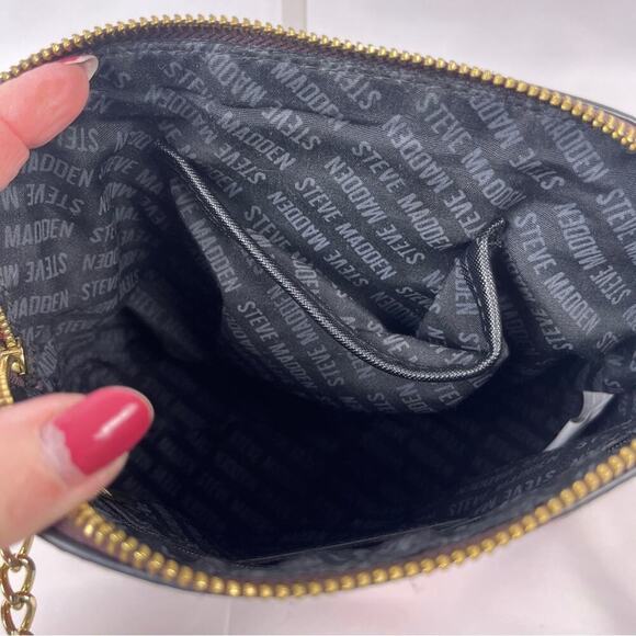 STEVE MADDEN Bmarylin Floral Vegan Leather Medium Crossbody Purse Bag Purple - Picture 9 of 11